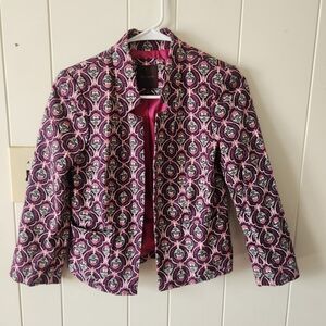 The Limited Pink and Black Patterned Blazer Size XS